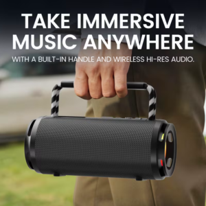Alternative view of Portable RGB Wireless Speaker with Carry Strap