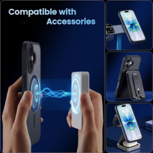 Magnetic Shockproof Case for iPhone 17 – Matte Black - Image 3